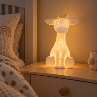 Kids Giraffe Ceramic Night Light