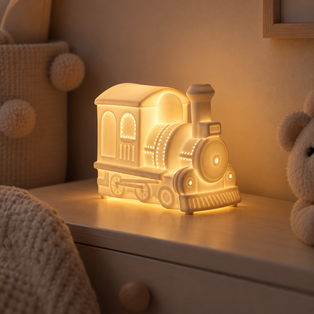 Kids Train Ceramic Night Light
