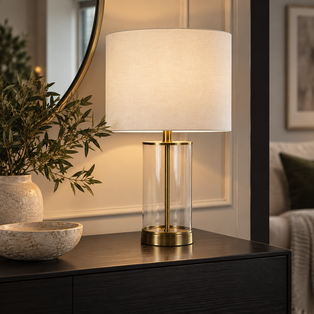 Adelia Antique Brass Small Table Lamp