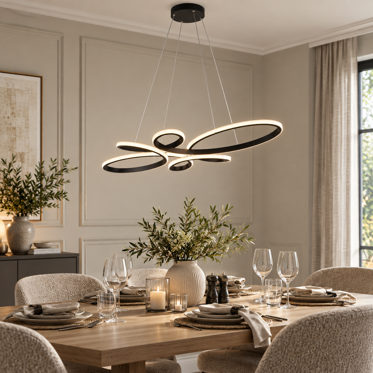 Fly Matt Black LED Ceiling Pendant