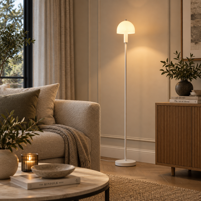 Glenn Matt White Floor Lamp