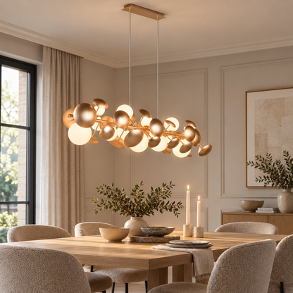 Bubble 10 Light Gold Ceiling Pendant