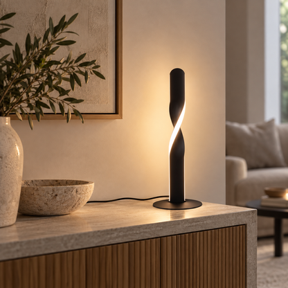 Ginko Matt Black LED Table Lamp