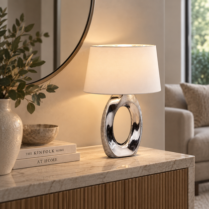 Taba Silver Table Lamp Medium