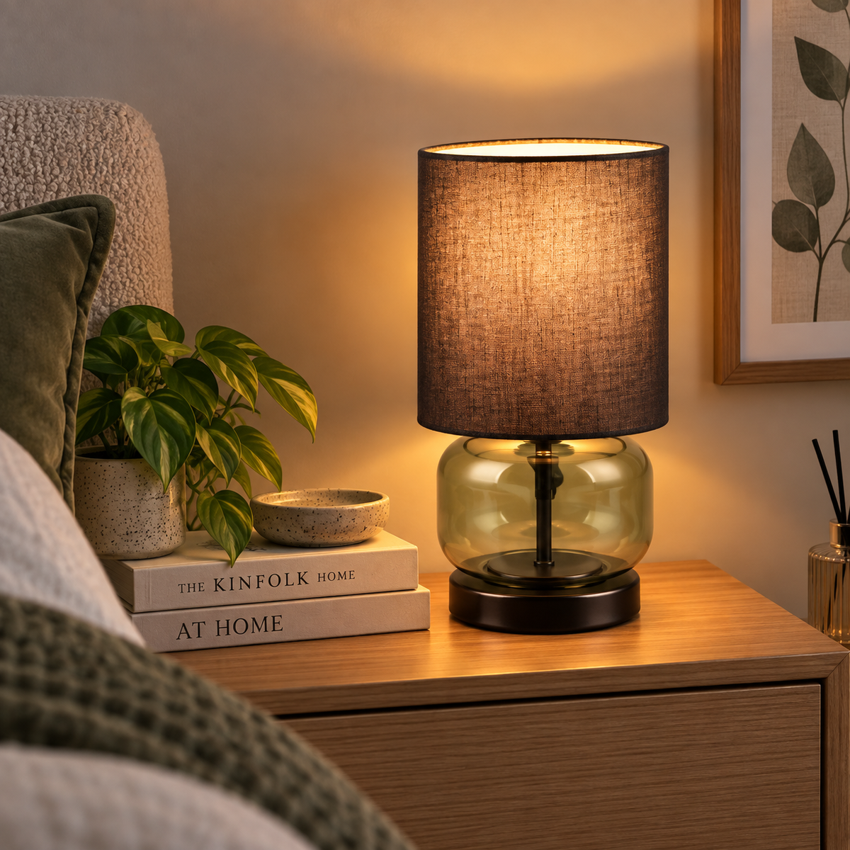 Elio Olive Green Table Lamp