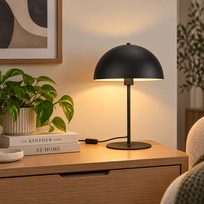 Nola Matt Black Table Lamp