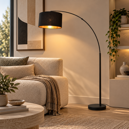 Bolivia Matt Black Floor Lamp