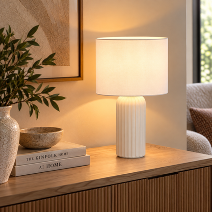 Blair Matt White Table Lamp Small