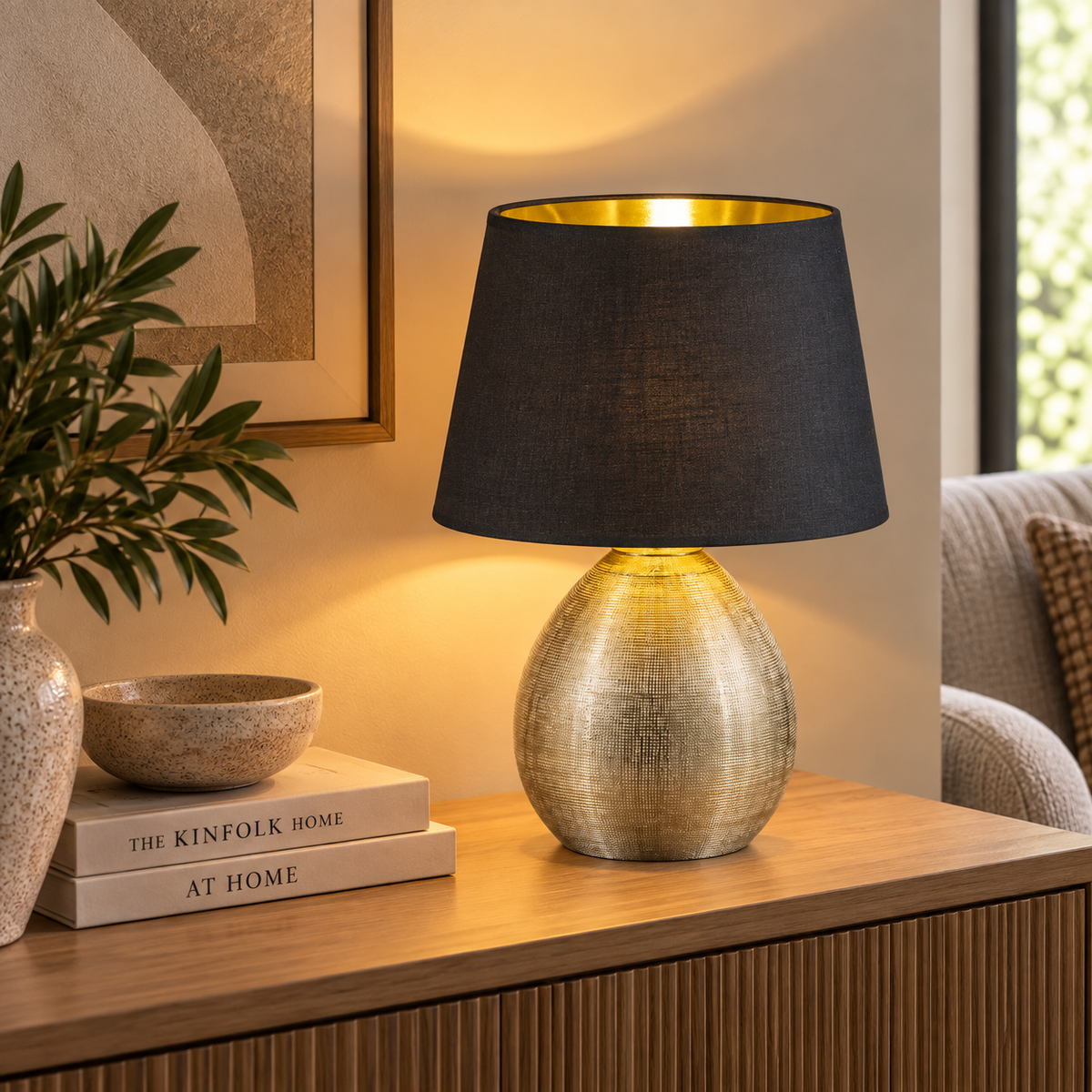 Luxor Gold Table Lamp Medium