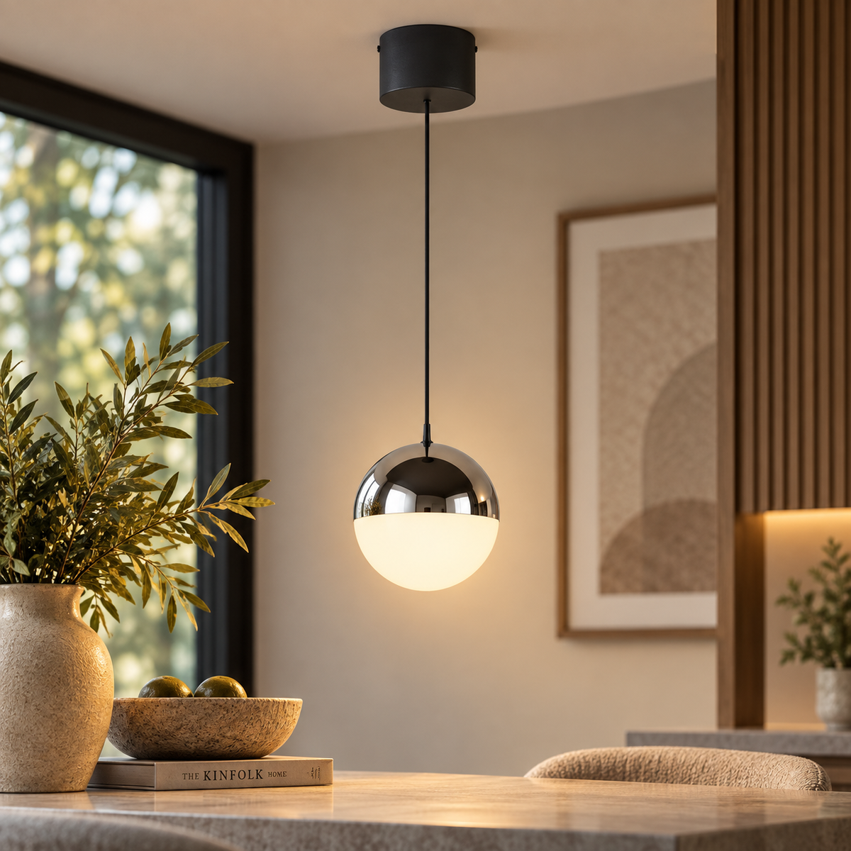 Senta Chrome LED Ceiling Pendant