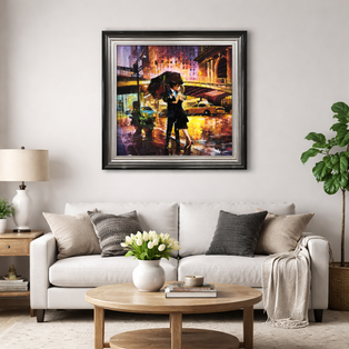 City Couple Large Framed Wall Art