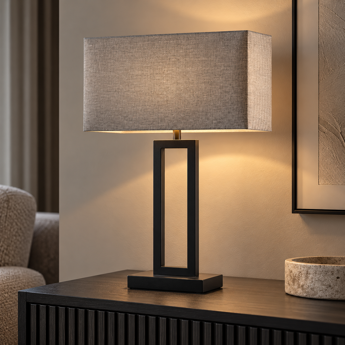 Walsten Black Table Lamp