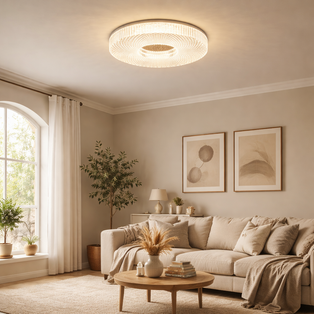 Cimona Large Acrylic LED Flush Ceiling Light