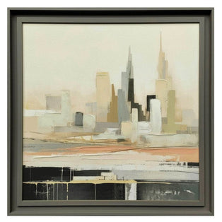 Colored Urban City 60x60cm Framed Canvas