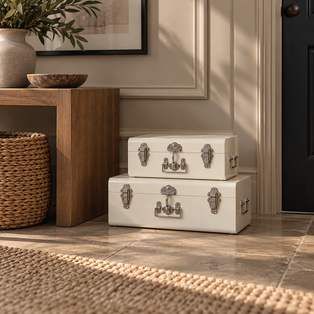 Set of Two Storage Trunks - Ivory