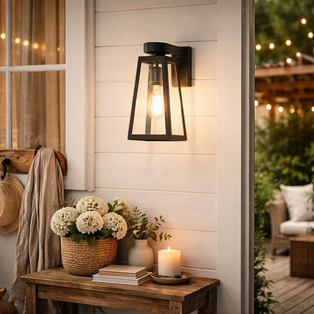 Duval Outdoor Wall Lantern Light Black