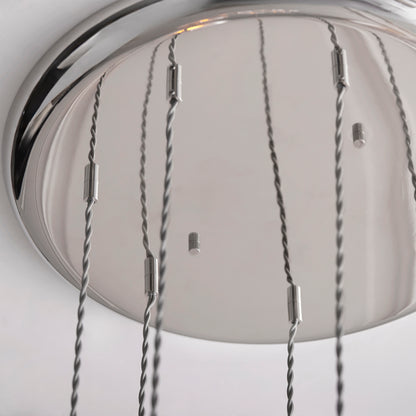 Stourton 7 Light Nickel & Clear Glass Cascade Pendant Light