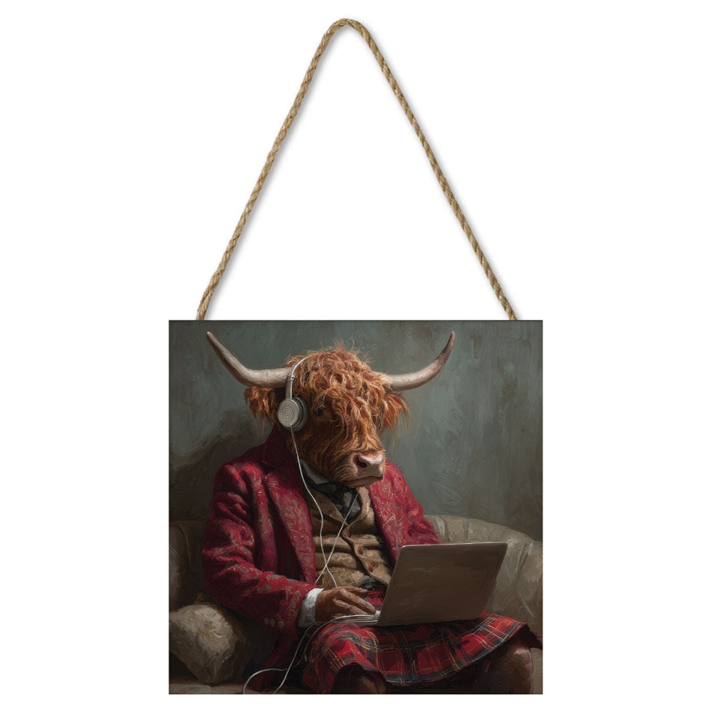 Highland Blogger 20x20 Wooden Block