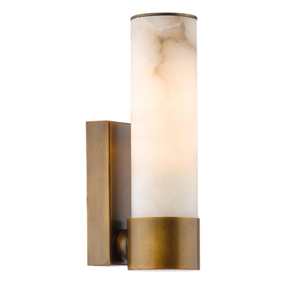 Eneco Bathroom Wall Light Bronze and Alabaster IP44