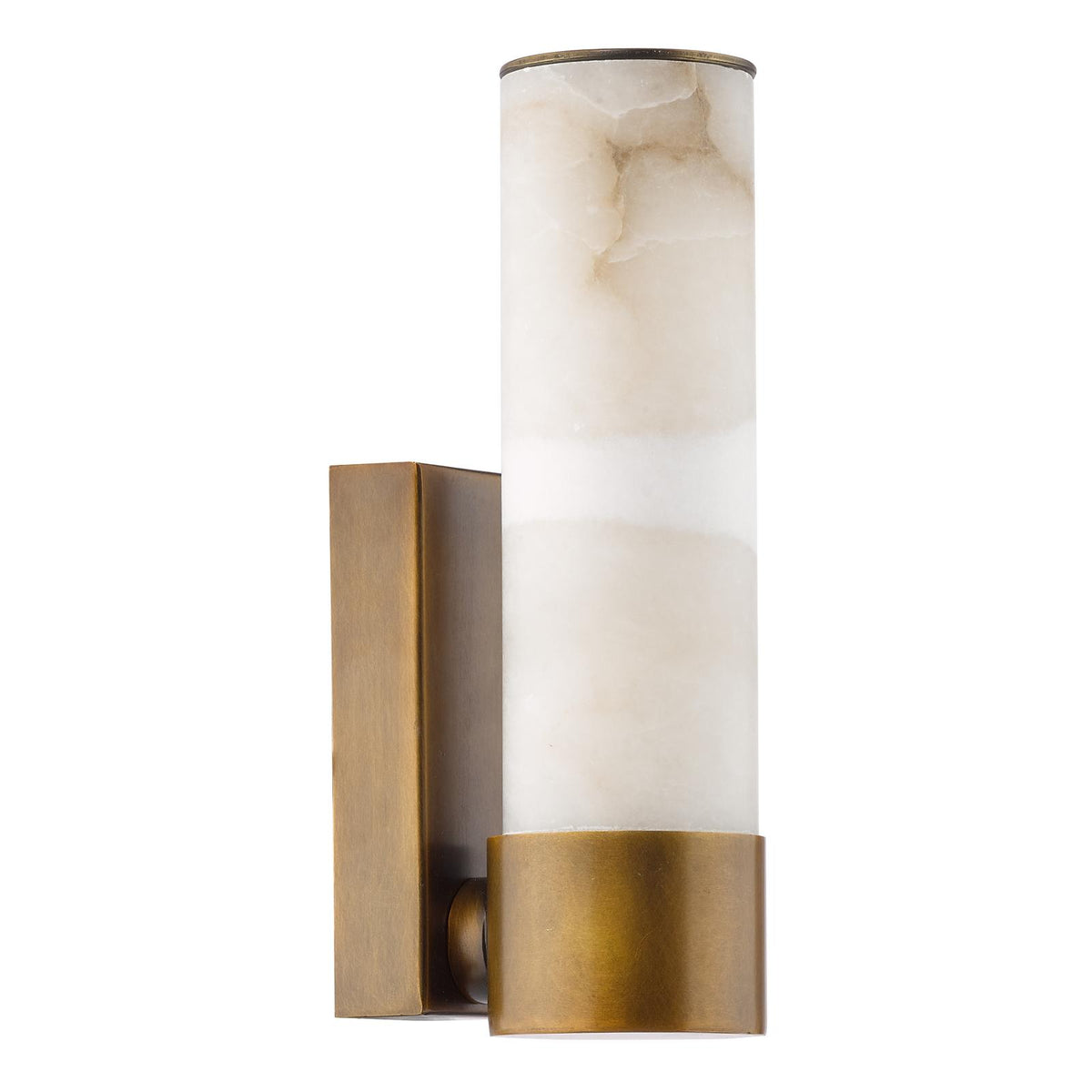 Eneco Bathroom Wall Light Bronze and Alabaster IP44