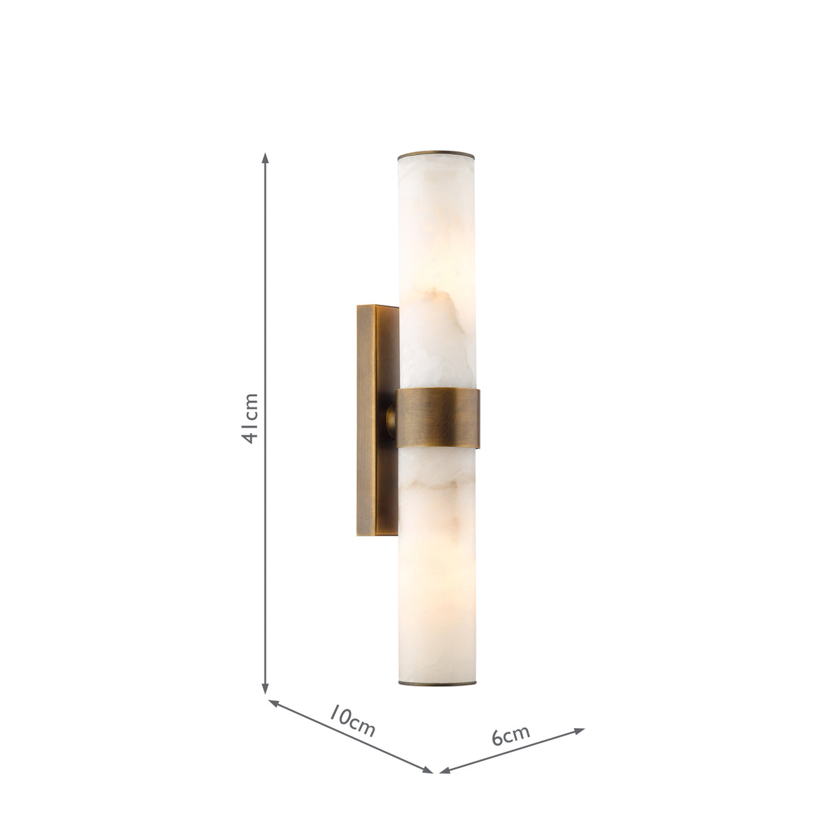 Eneco Bthroom Wall Light Bronze and Alabaster IP44