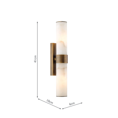 Eneco Bthroom Wall Light Bronze and Alabaster IP44