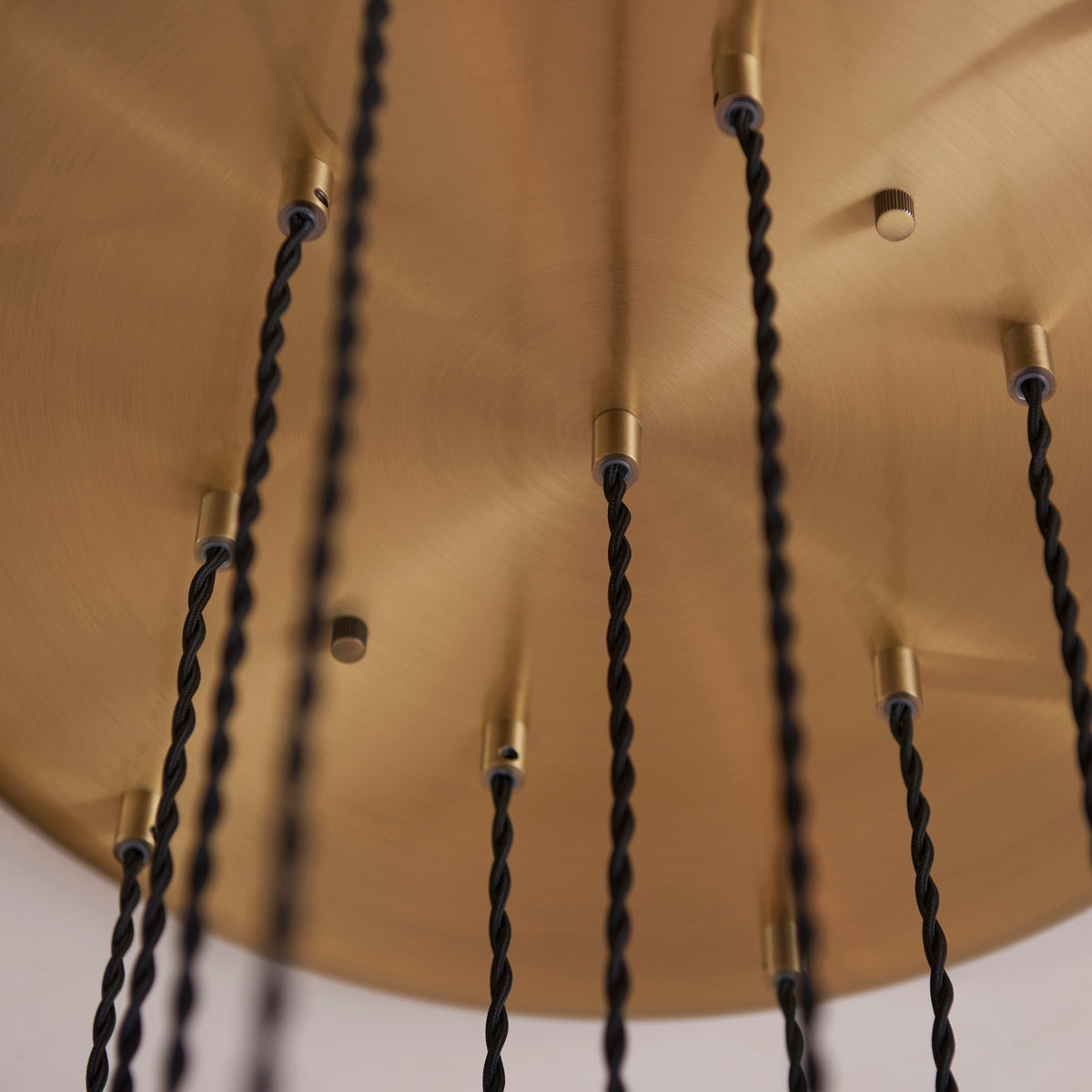 Stourton 13 Light Antique Brass & Ribbed Glass Cascade Pendant Light