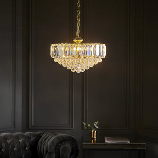 Fargo 6 Light Brass Pendant