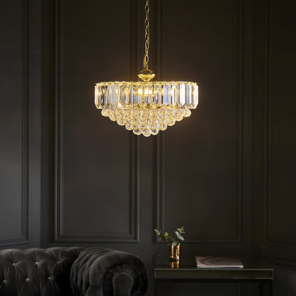 Fargo 6 Light Brass Pendant