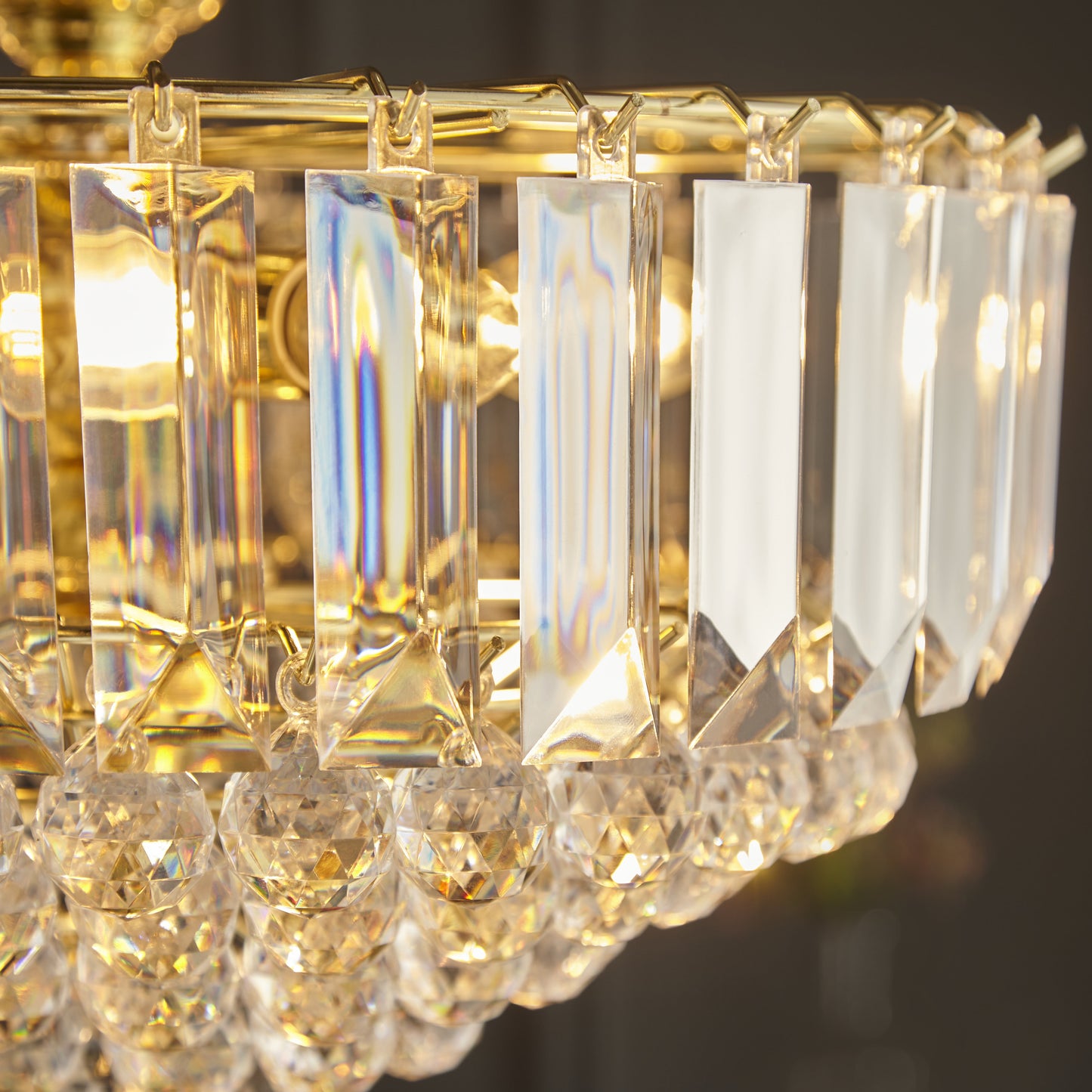 Fargo 6 Light Brass Pendant