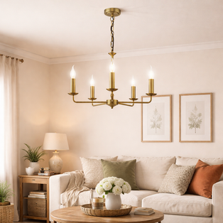 Favian 5-Light Matte Bronze Chandelier