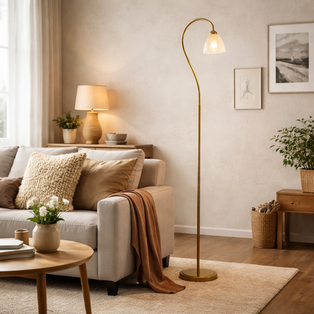 Glynis Antique Bronze Floor Lamp