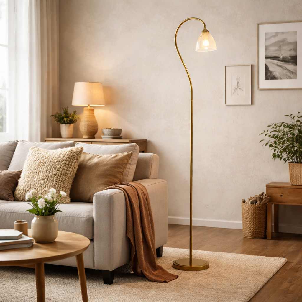 Glynis Antique Bronze Floor Lamp