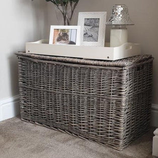 Wovenhill Wicker Grey Wash Hamper