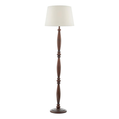 Hayward Dark Wood Effect Traditional Floor Lamp