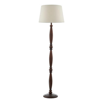 Hayward Dark Wood Effect Traditional Floor Lamp
