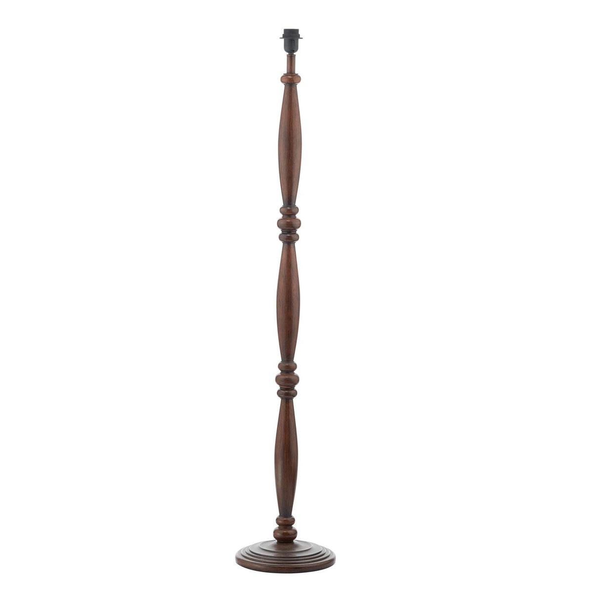 Hayward Dark Wood Effect Traditional Floor Lamp