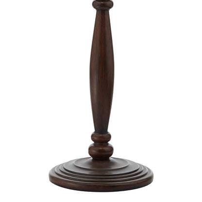 Hayward Dark Wood Effect Traditional Floor Lamp