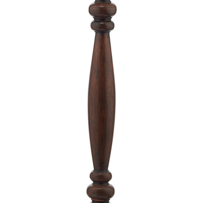 Hayward Dark Wood Effect Traditional Floor Lamp