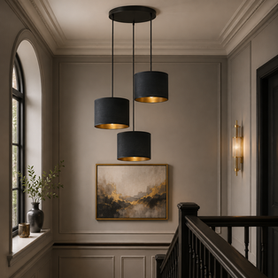 Hilde 3 Light Pendant Black