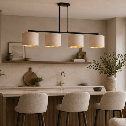 Hilde 4 Light Pendant Black & White