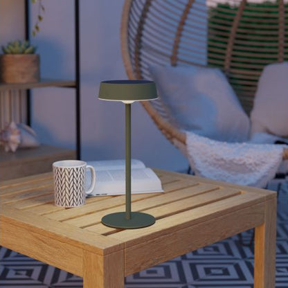Simeri Green LED Rechargeable Table Lamp