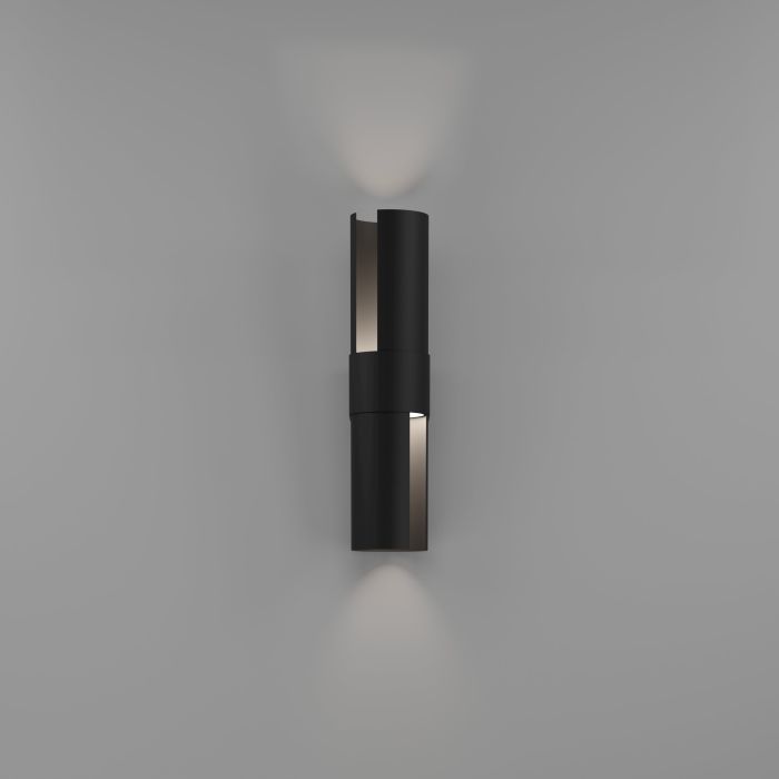 Montelauro 2-Light Black LED Outdoor Wall Light