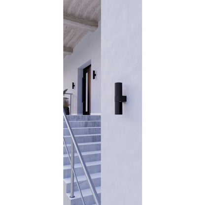 Montelauro 2-Light Black LED Outdoor Wall Light