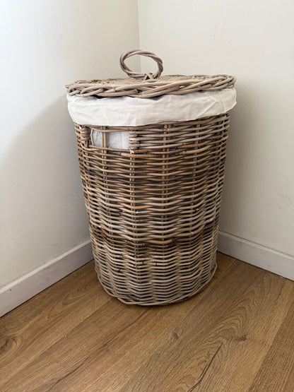 Wovenhill Round Kubu Rattan Laundry Baskets