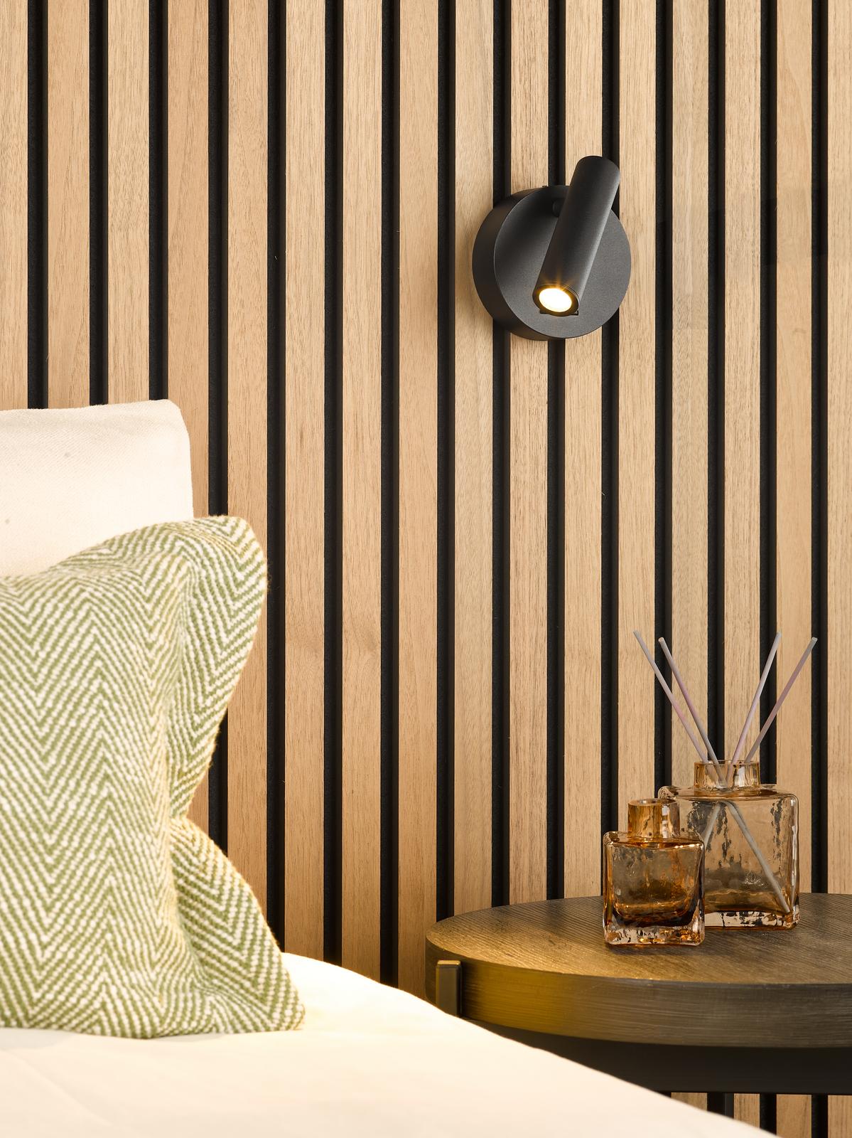 Itala Single Spotlight Matt Black LED