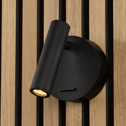 Itala Single Spotlight Matt Black LED