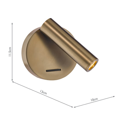 Itala Single Spotlight Antique Bronze LED