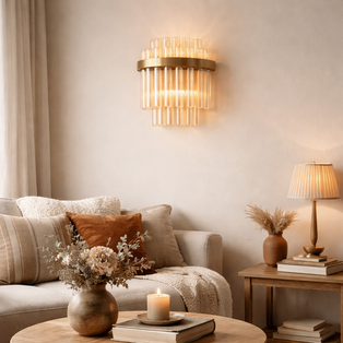 Imani 2-Light Natural Brass Wall Light