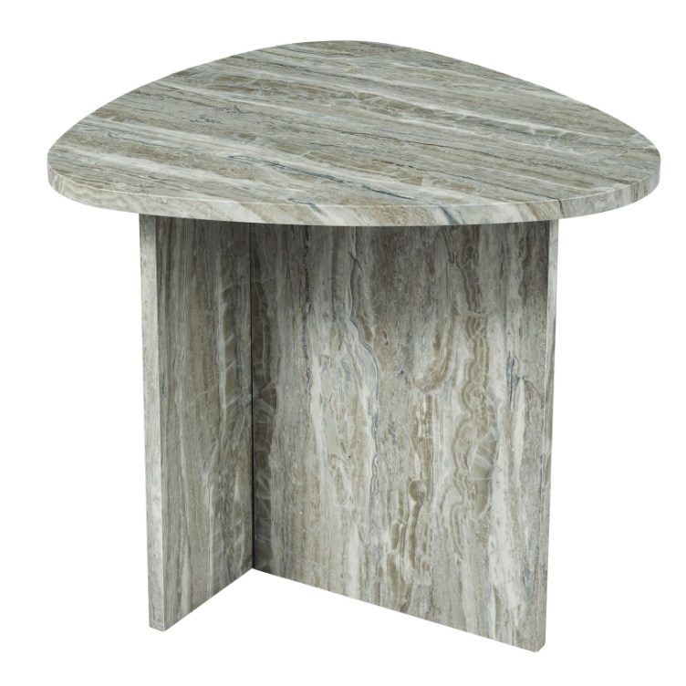 Isidro Side Table Brown Stone Effect